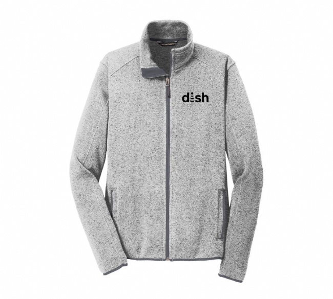 Sweater Fleece Jacket with Dish Logo