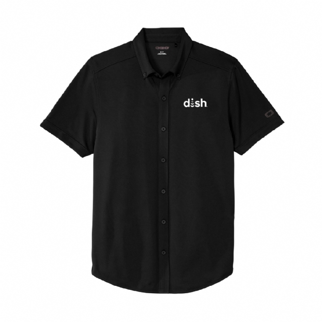 OGIO Gravitate Full-Button Polo with Dish logo