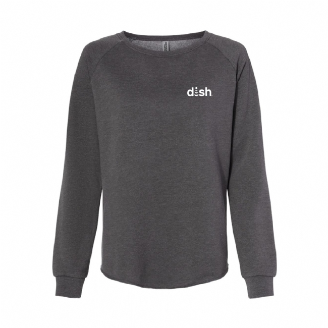 Women's California Wave Wash Crewneck Sweatshirt with Dish Logo