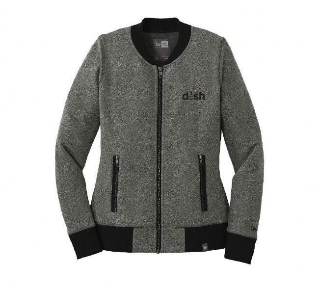 New Era Ladies French Terry Baseball Full-Zip with Dish Logo