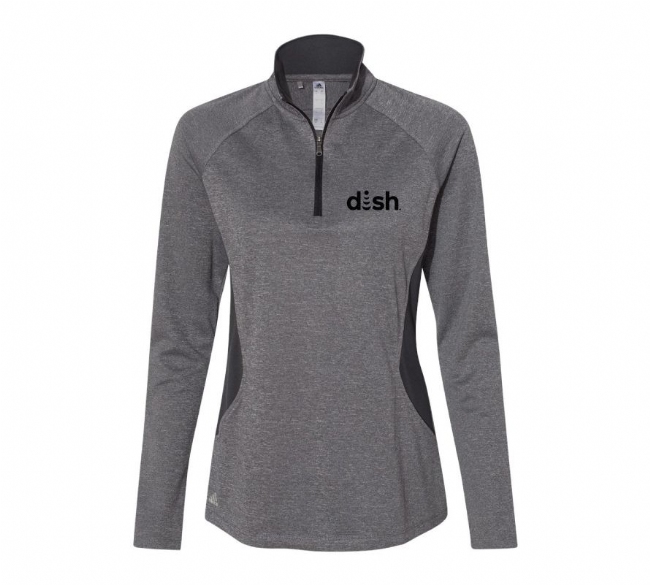 Adidas Women's Lightweight 1/4 Zip Pullover with Dish Logo