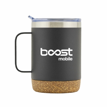 Classic 12 oz. Double Walled Stainless Steel Campfire Mug with Cork Bottom