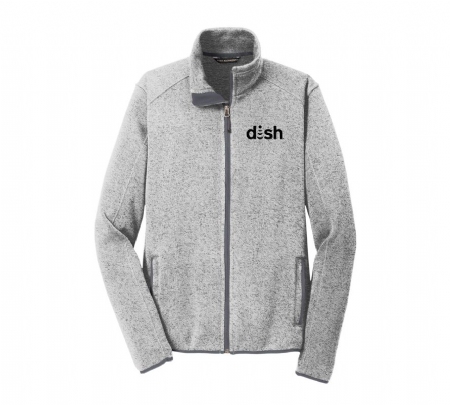 Sweater Fleece Jacket with Dish Logo