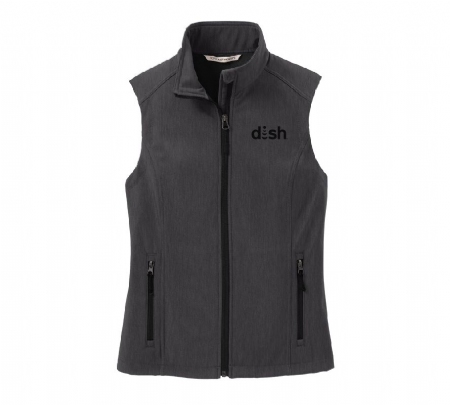 Ladies Core Soft Shell Vest with Dish Logo