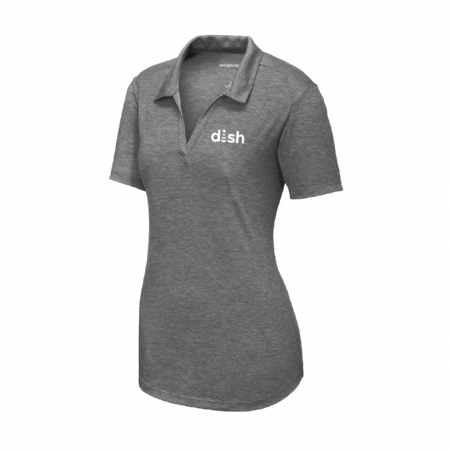 PosiCharge Ladies Tri-Blend Wicking Polo with Dish Logo